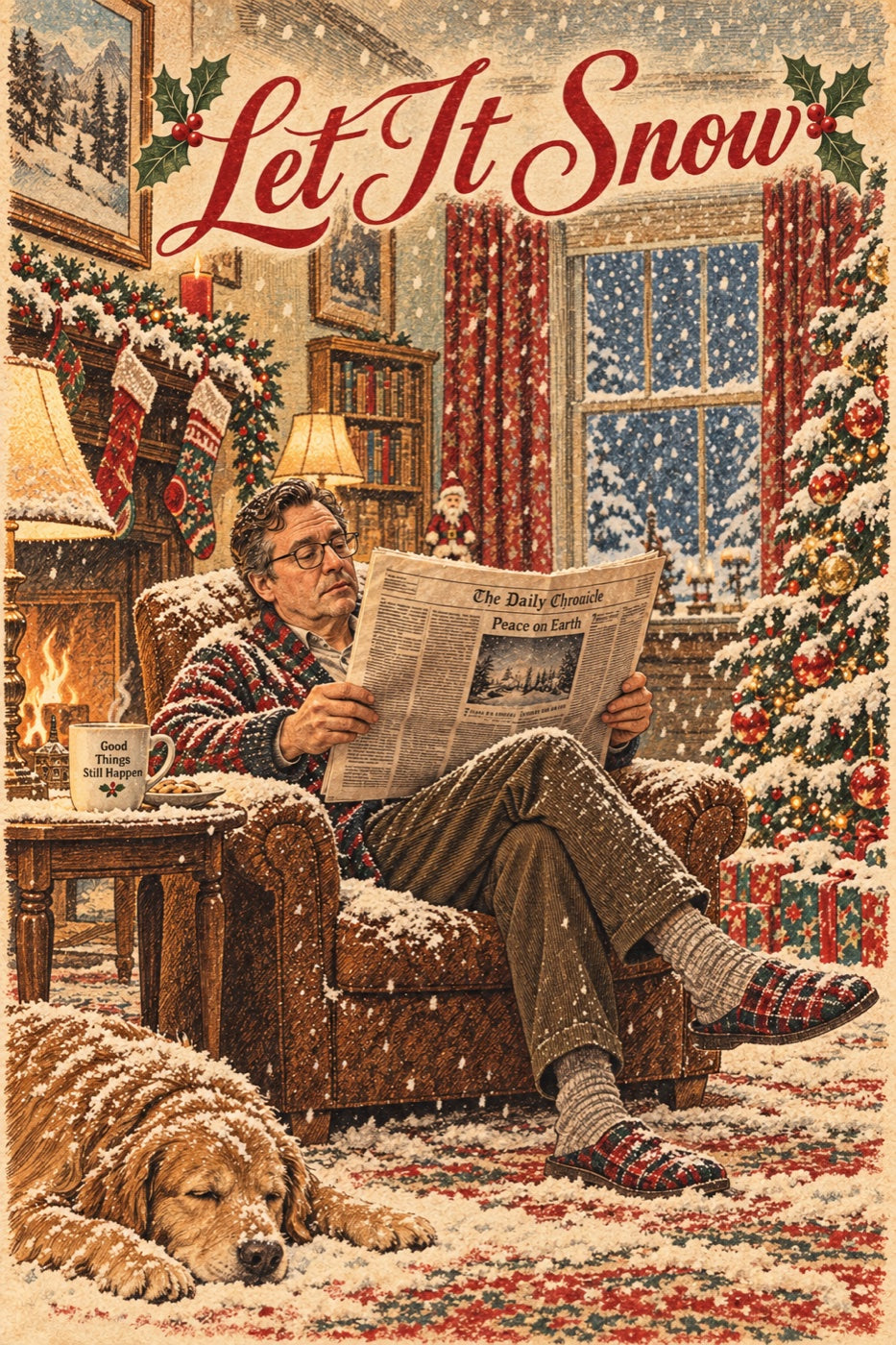 Let It Snow — Christmas Card artwork preview
